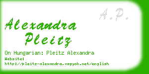 alexandra pleitz business card